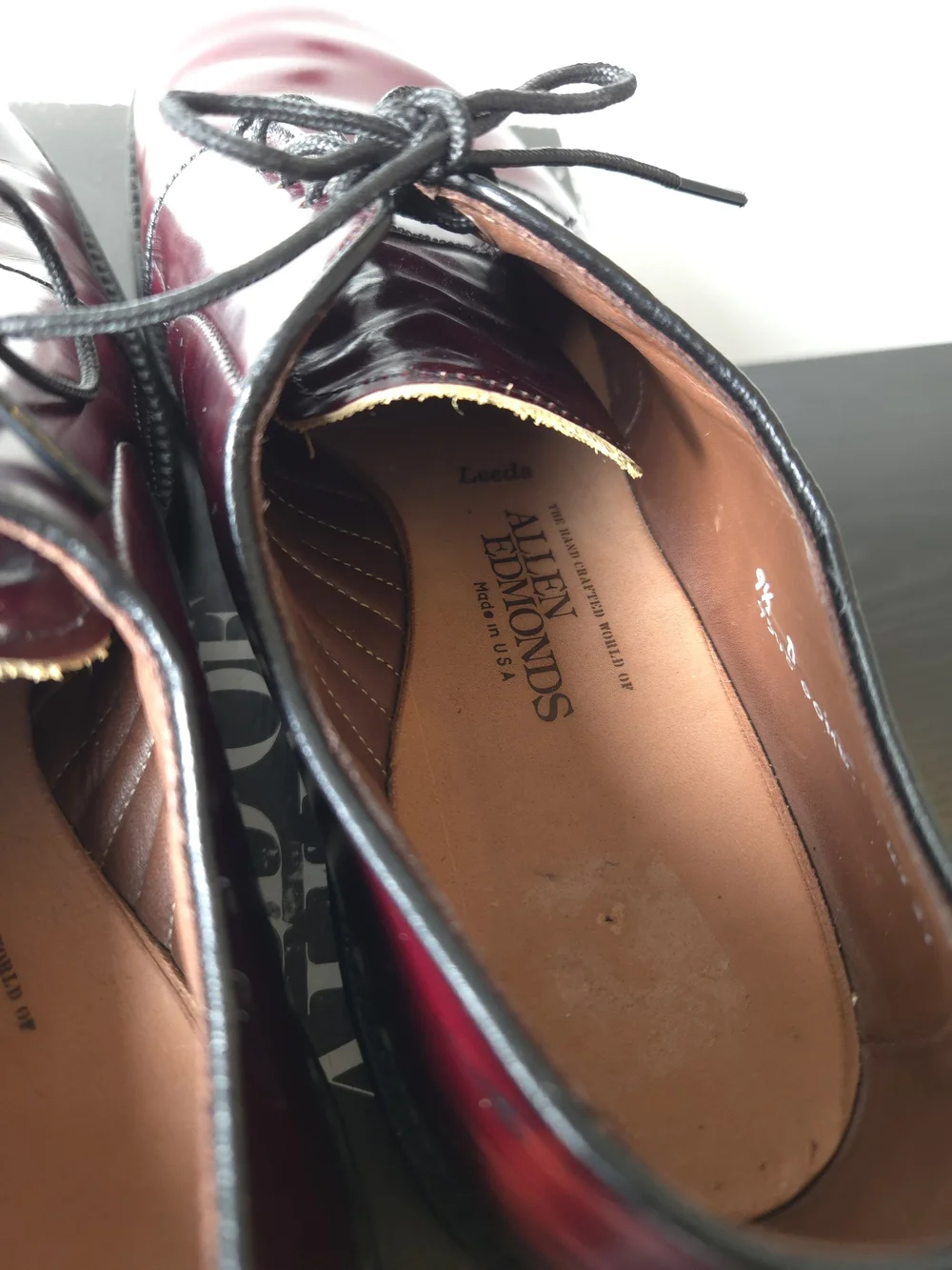 Allen Edmonds polished burgundy